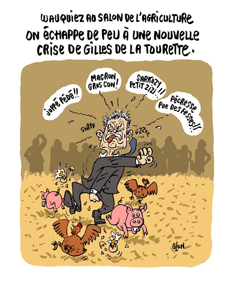 dessin humoristique de Laurent Wauquiez au Salon de l'agriculture