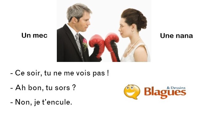 blague illustrée sur la vie de couple et la drague entre un mec et une nana