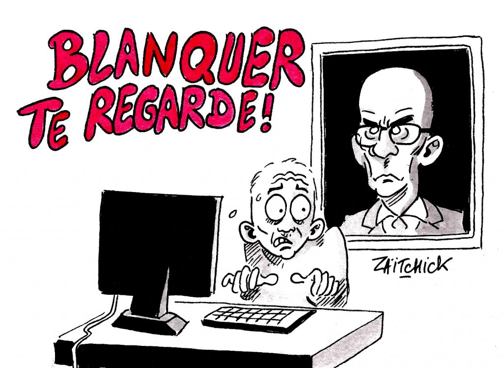 dessin humoristique le devoir de réserve imposé par la Loi Blanquer