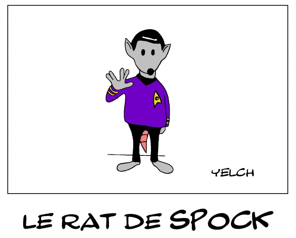 dessin de Yelch sur Monsieur Spock dans Star Trek