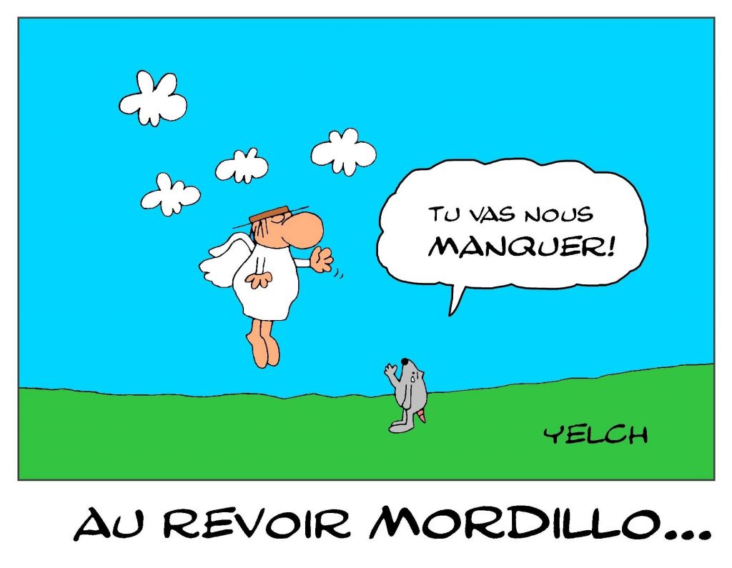 dessin de Yelch sur la disparition de Guillermo Mordillo