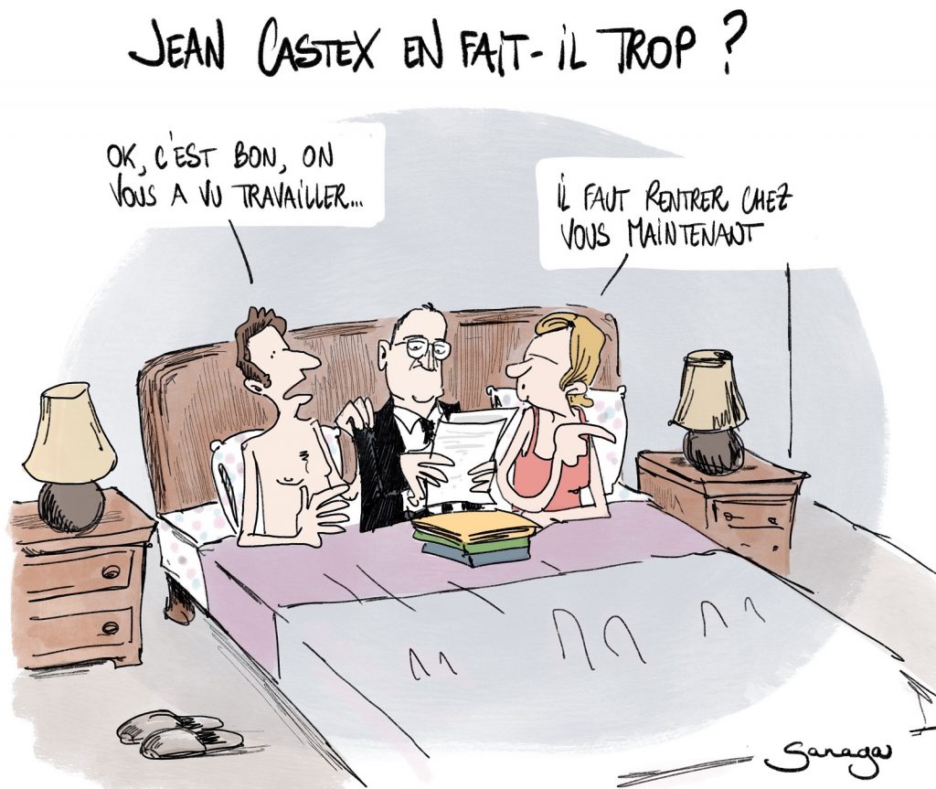 image drôle jean castex humour dessin humoristique travail politique