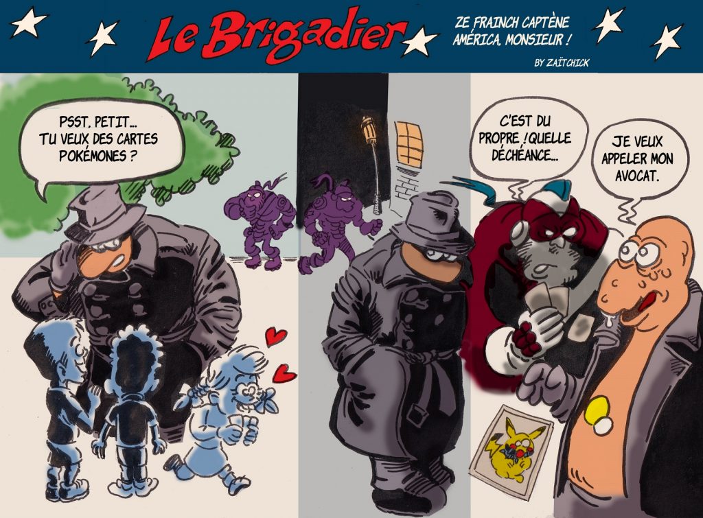 image drôle pervers Pokémon dessin humour flic brigadier école enfants