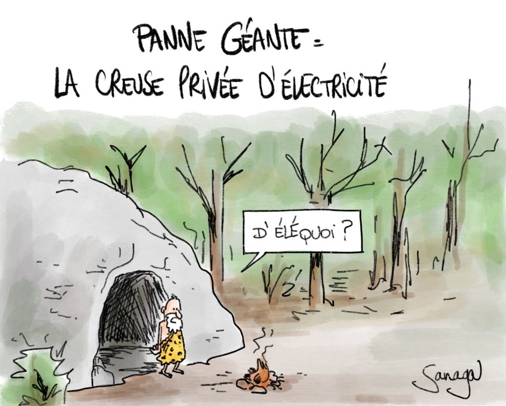 dessin presse humour Creuse creusois image drôle panne d’électricité