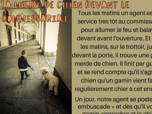 humour, blague merde, blague caca, blague chien, blague policier, blague chien policier, blague commissariat, blague gamin, blague police, blague embuscade, blague agent de police, blague zoophilie