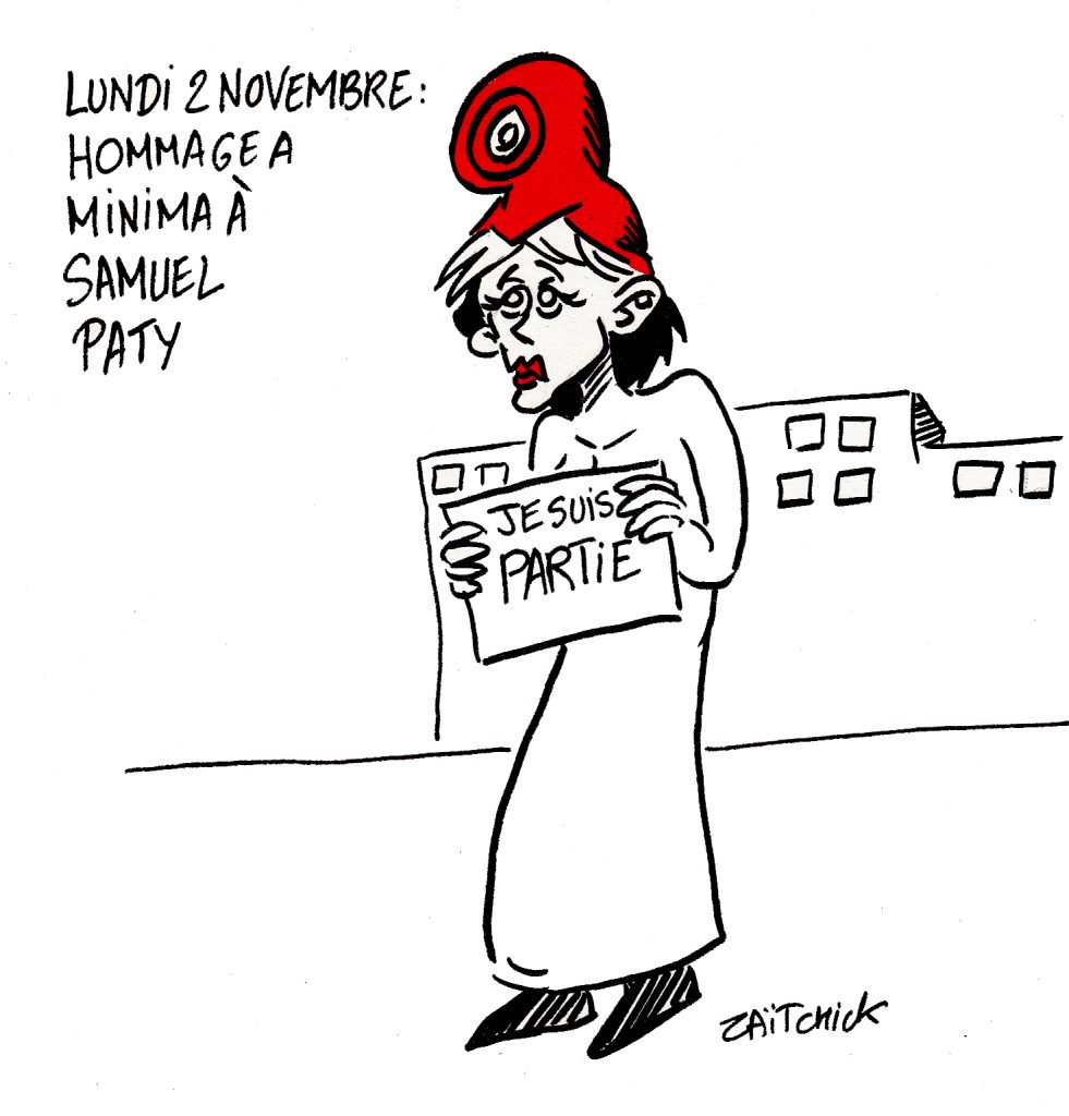 dessin presse humour hommage Samuel Paty image drôle Éducation Nationale