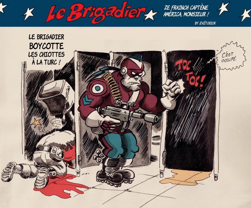 image drôle Le Brigadier dessin humour islamisme boycott chiottes turcs