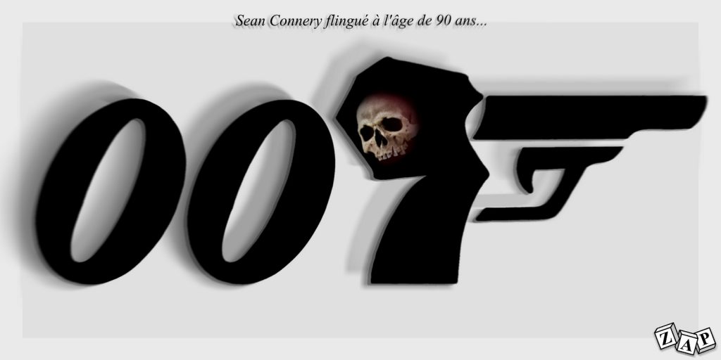 dessin presse humour décès Sean Connery image drôle James Bond 007