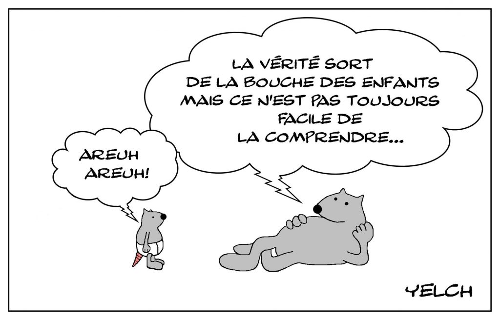 dessins humour proverbe enfants image drôle vérité bouche