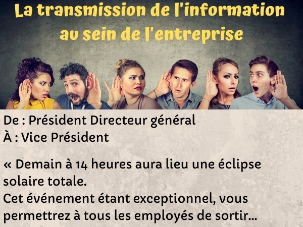 blague entreprises, blague information, blague langage, blague hiérarchie, blague éclipse solaire, blague communication, humour