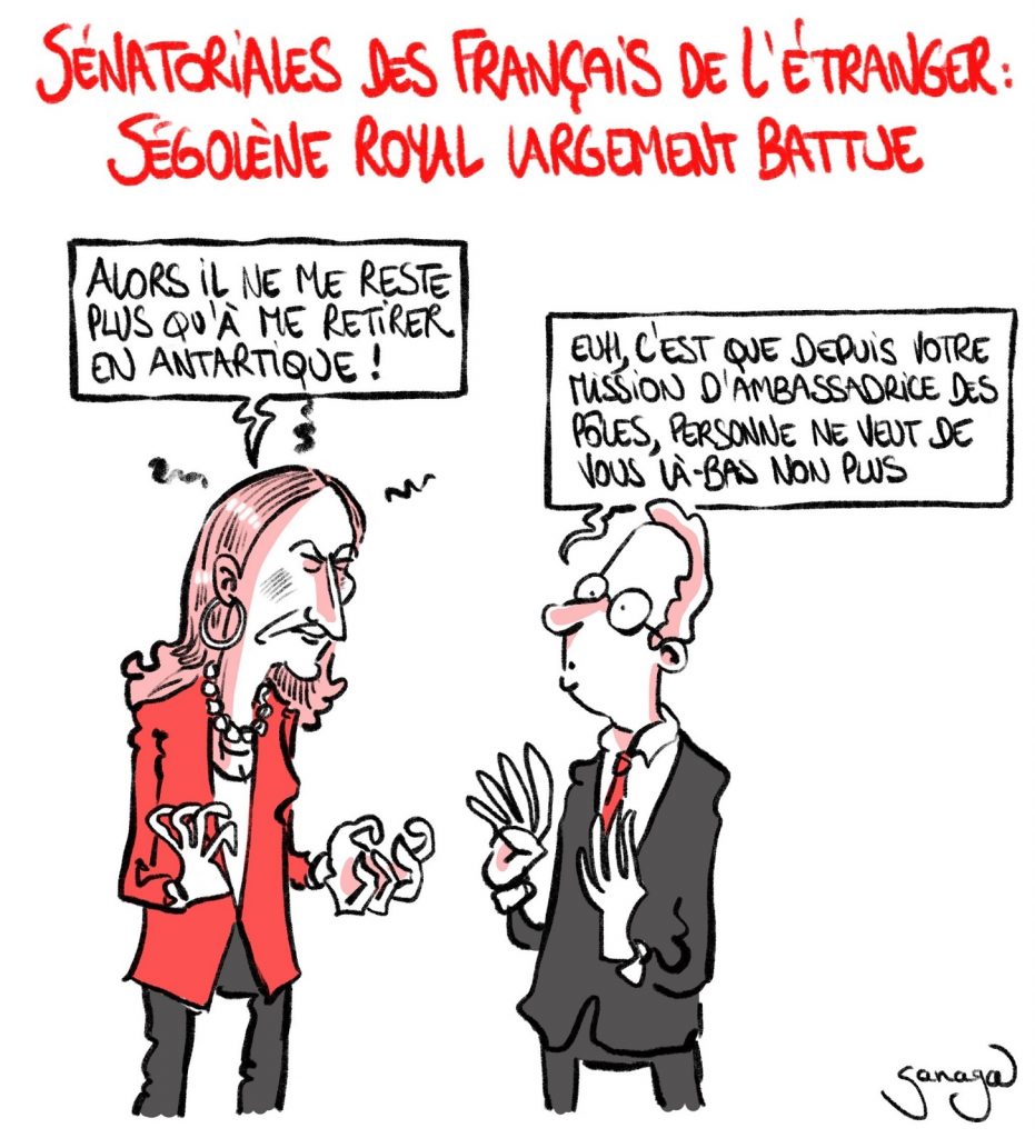 dessin presse humour Ségolène Royal image drôle défaite sénatoriales