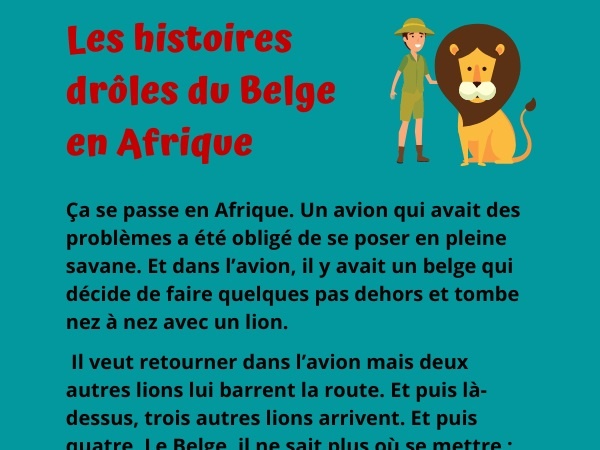 blague accident d'avion, blague savane, blague lion, blague histoires drôles, blague Belge, blague surdité, humour drôle