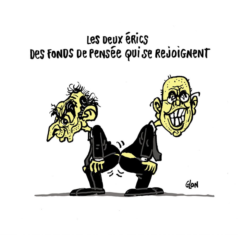 dessin presse humour Éric Zemmour Éric Ciotti image drôle pensée droite