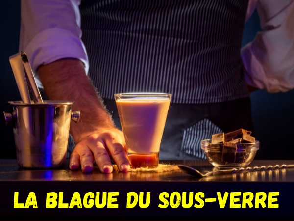 blague sous-verre, blague bière, blague biscuit, blague disparition, blague bar, blague barman, blague étonnement, humour drôle