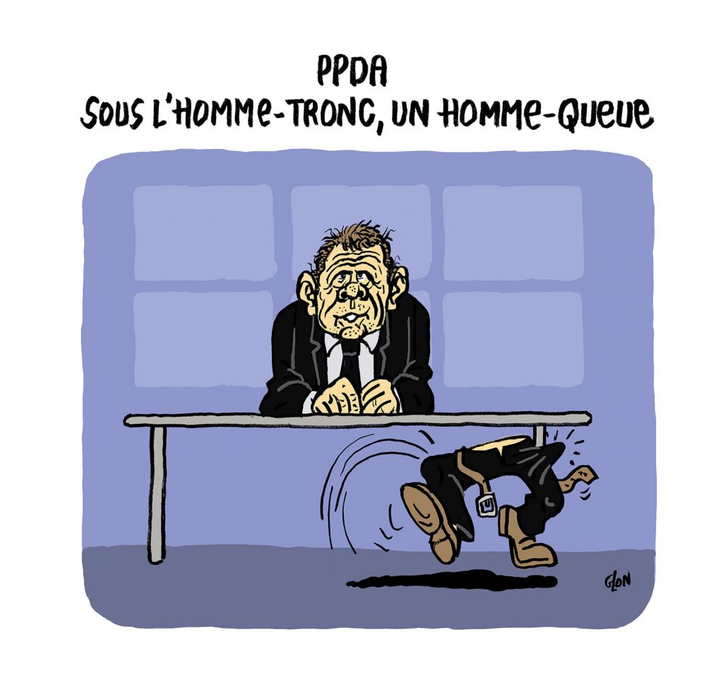 dessin presse humour Patrick Poivre d’Arvor image drôle humour accusation de viol