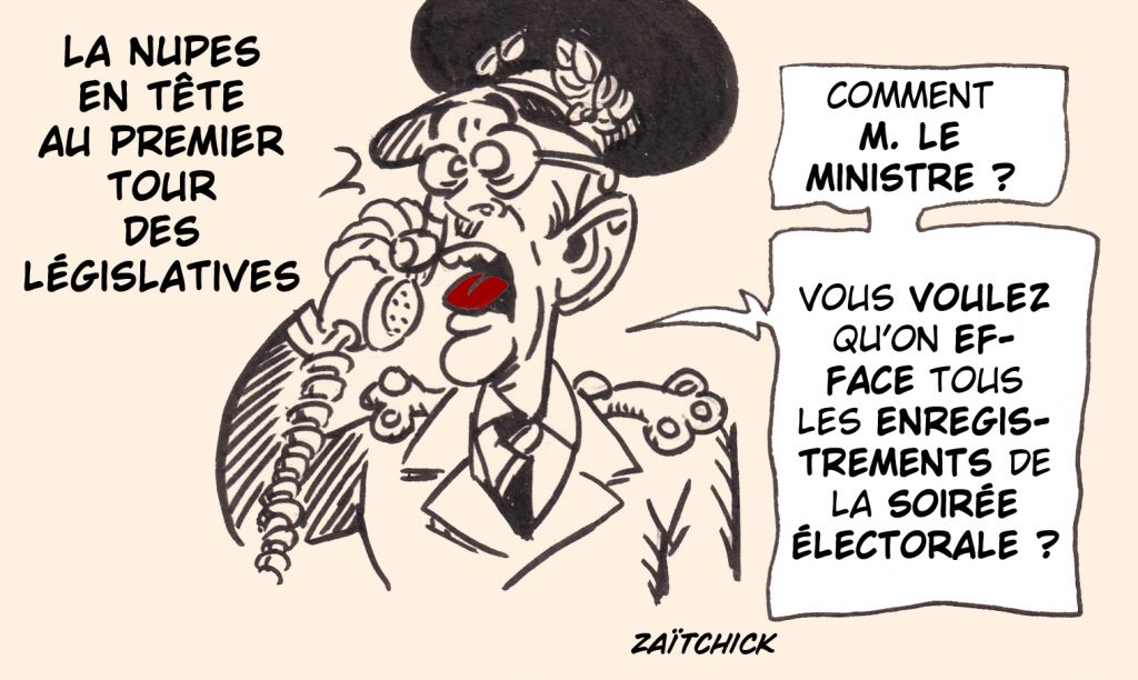 dessin presse humour législatives 2022 premier tour image drôle Nupes Stade de France