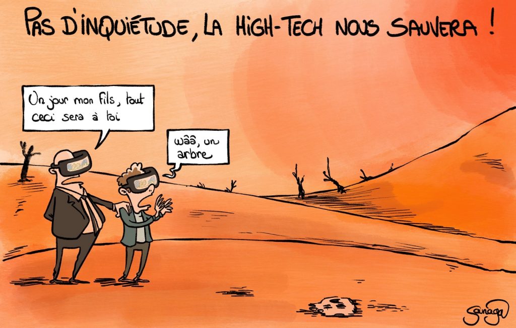 dessin presse humour technologie image drôle réchauffement climatique