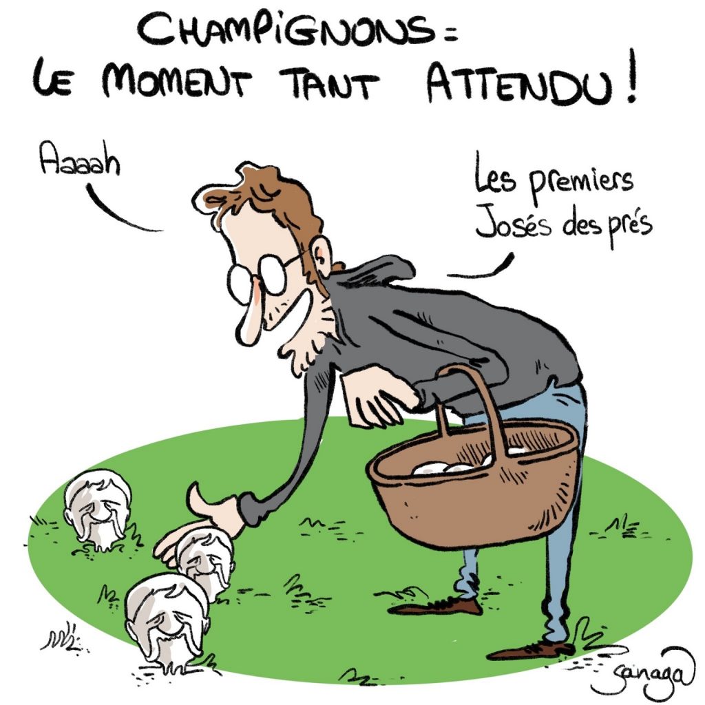 dessin presse humour champignons image drôle José Bové