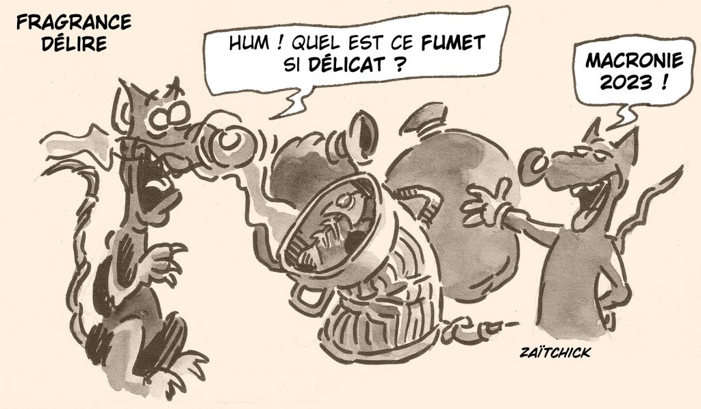 dessin presse humour Macronie réforme des retraites image drôle grève éboueurs Paris