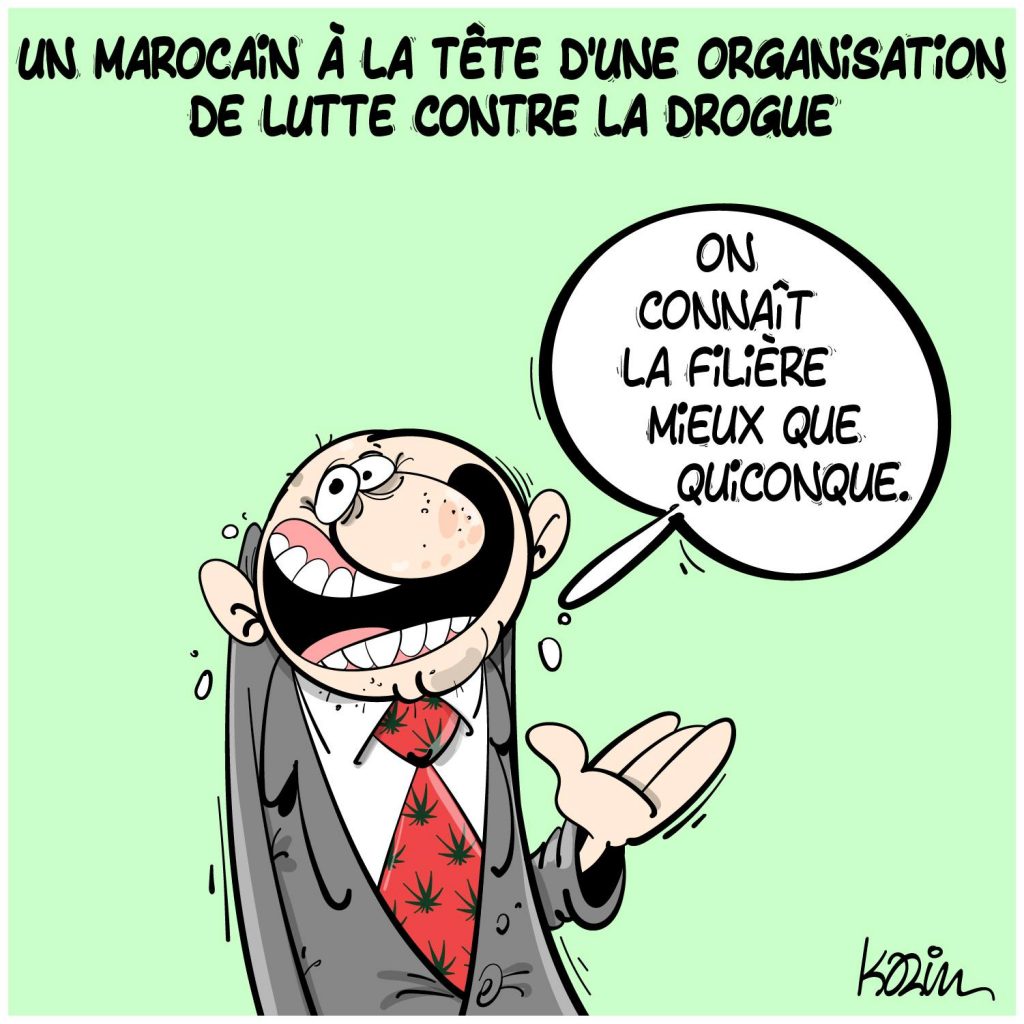 dessin presse humour Maroc image drôle lutte antidrogue
