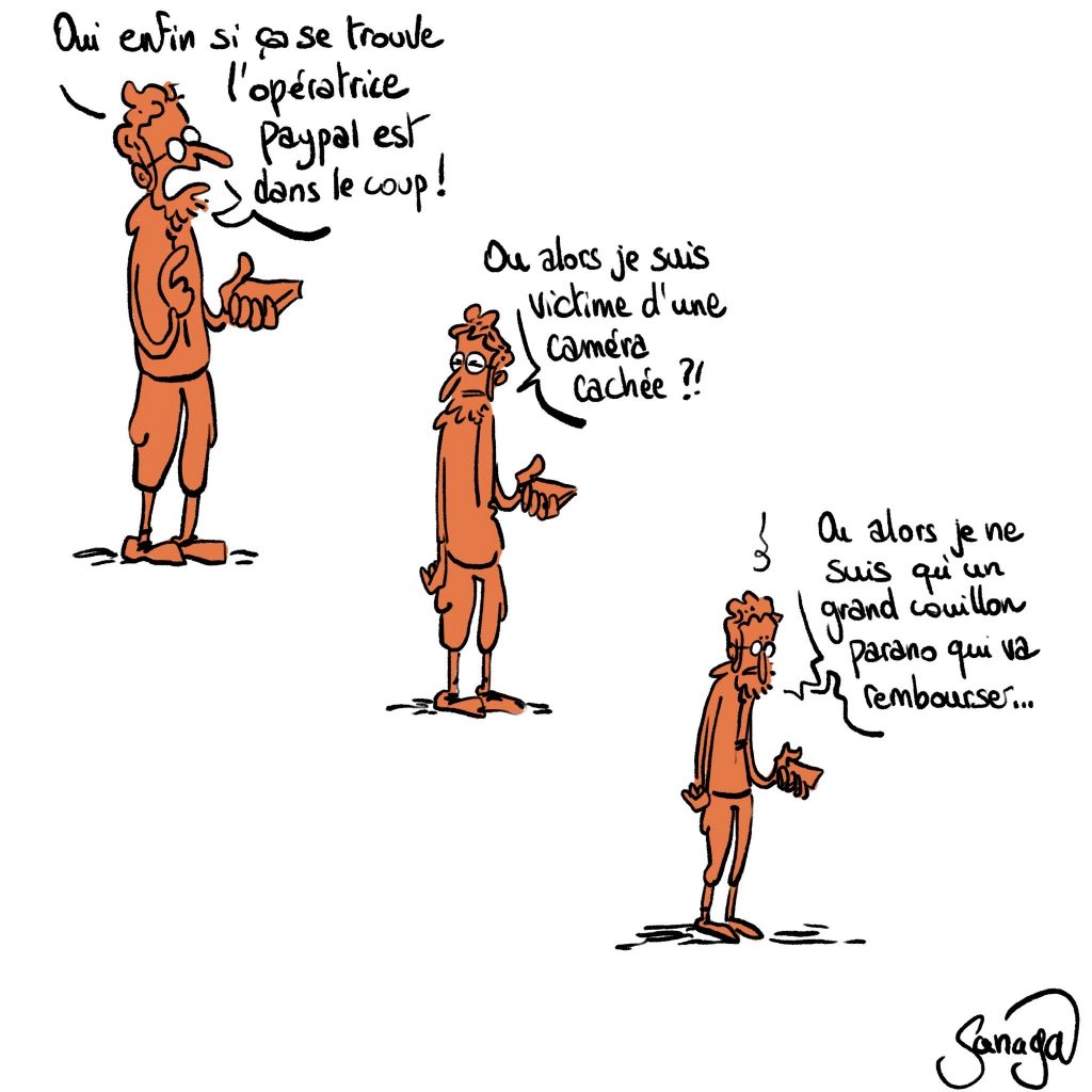 dessin presse humour vacances image drôle arnaque Paypal