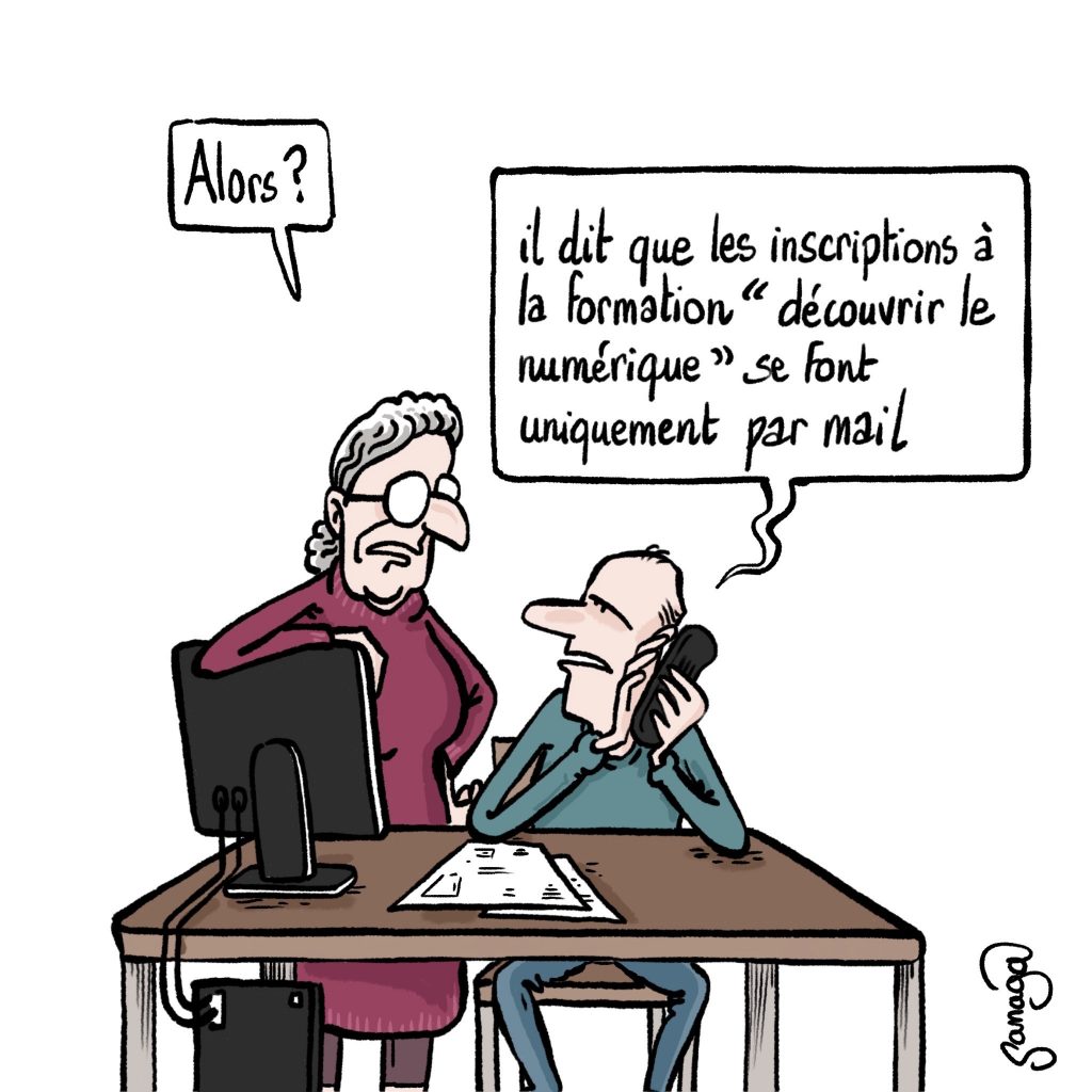 dessin presse humour personnes âgées image drôle numérique pour tous