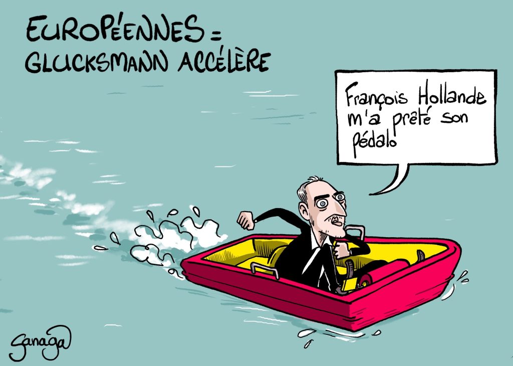 dessin presse humour Raphaël Glucksmann image drôle élections européennes