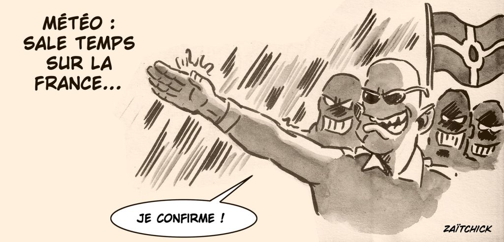 dessin presse humour météo France image drôle montée extrême