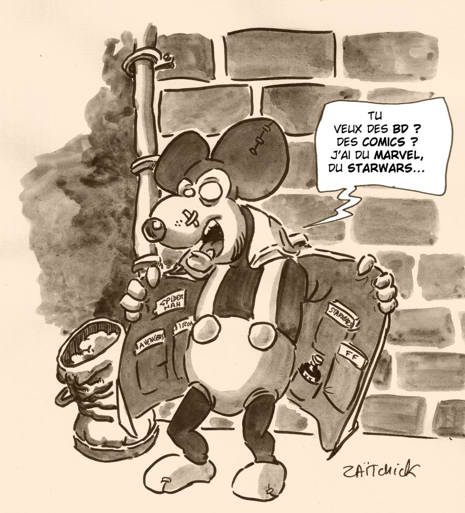 dessin presse humour Rotten Mickey image drôle bande dessinée
