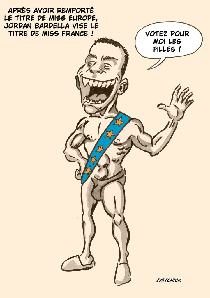dessin presse humour législatives anticipées image drôle Jordan Bardella