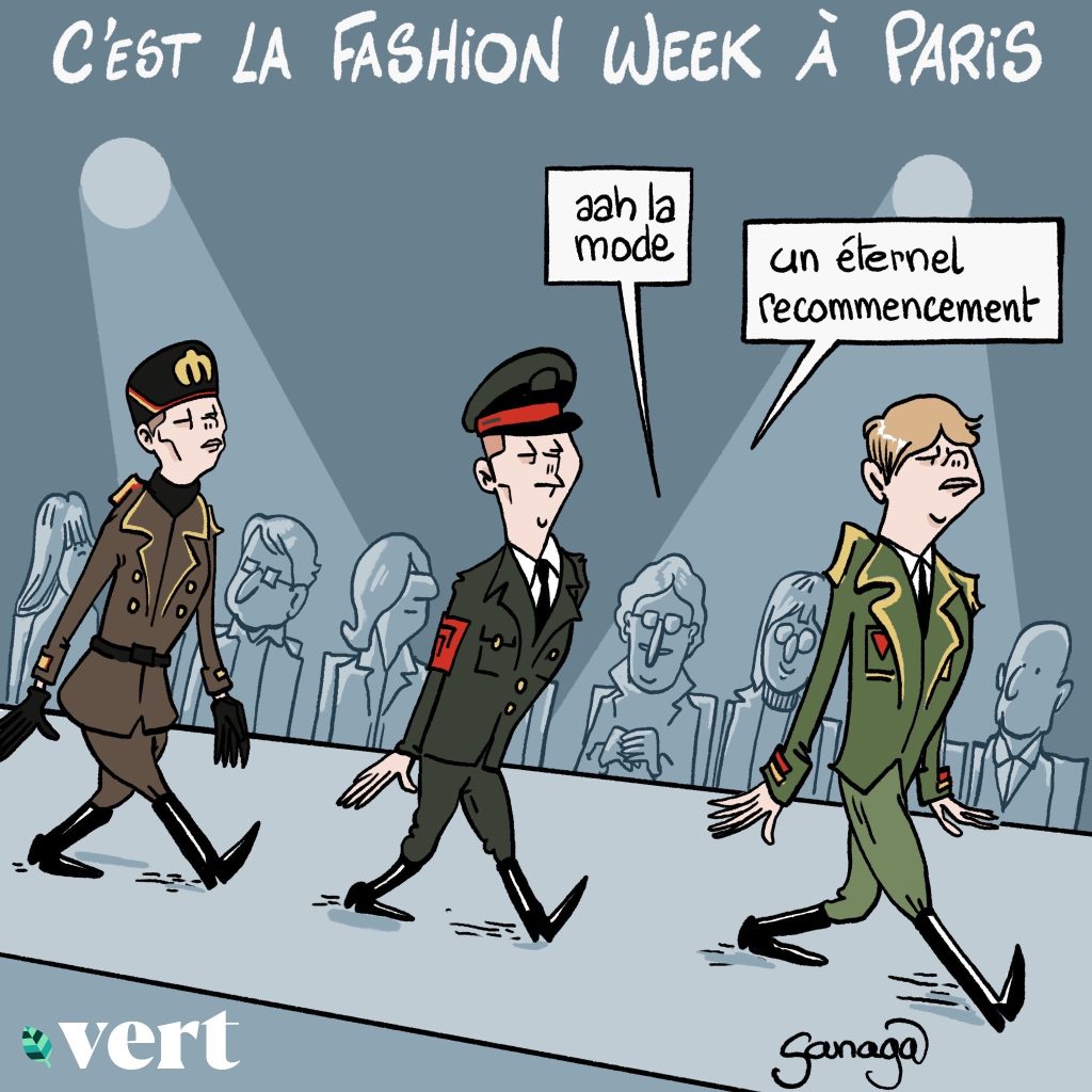 dessin presse humour Fashion Week image drôle montée fascisme