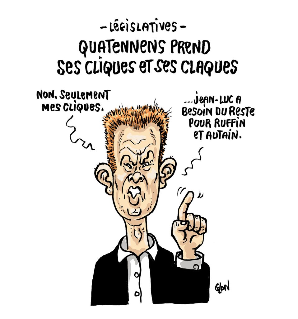dessin presse humour élections législatives image drôle candidature Adrien Quatennens