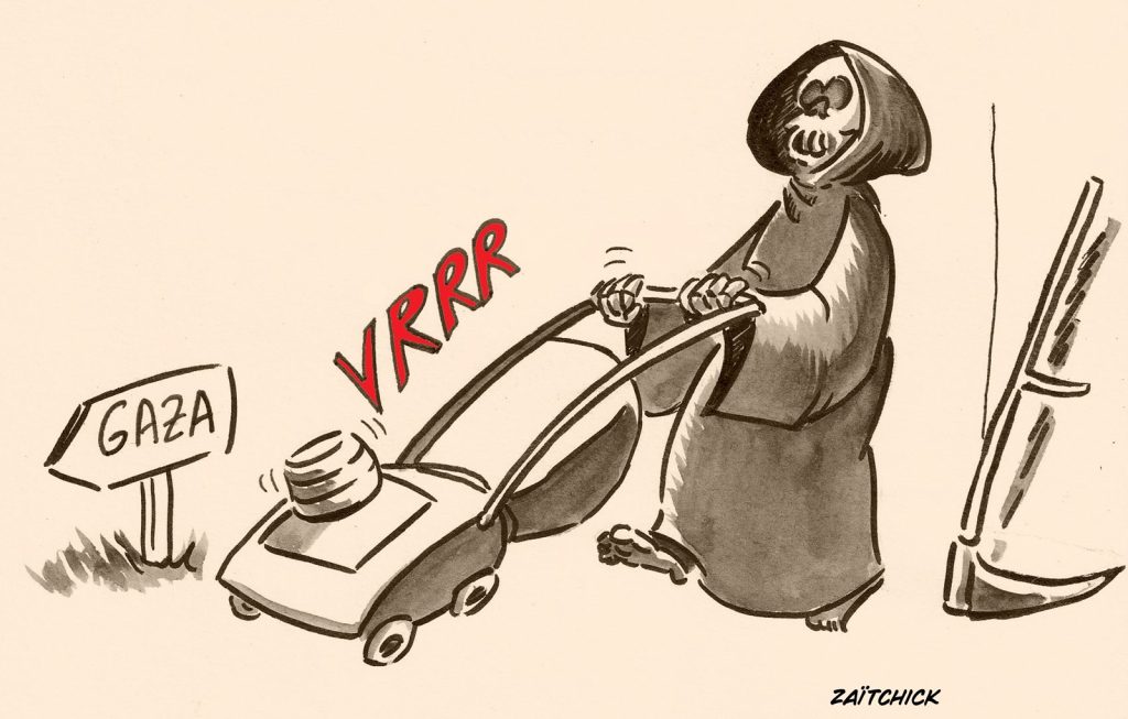 dessin presse humour morts image drôle Gaza