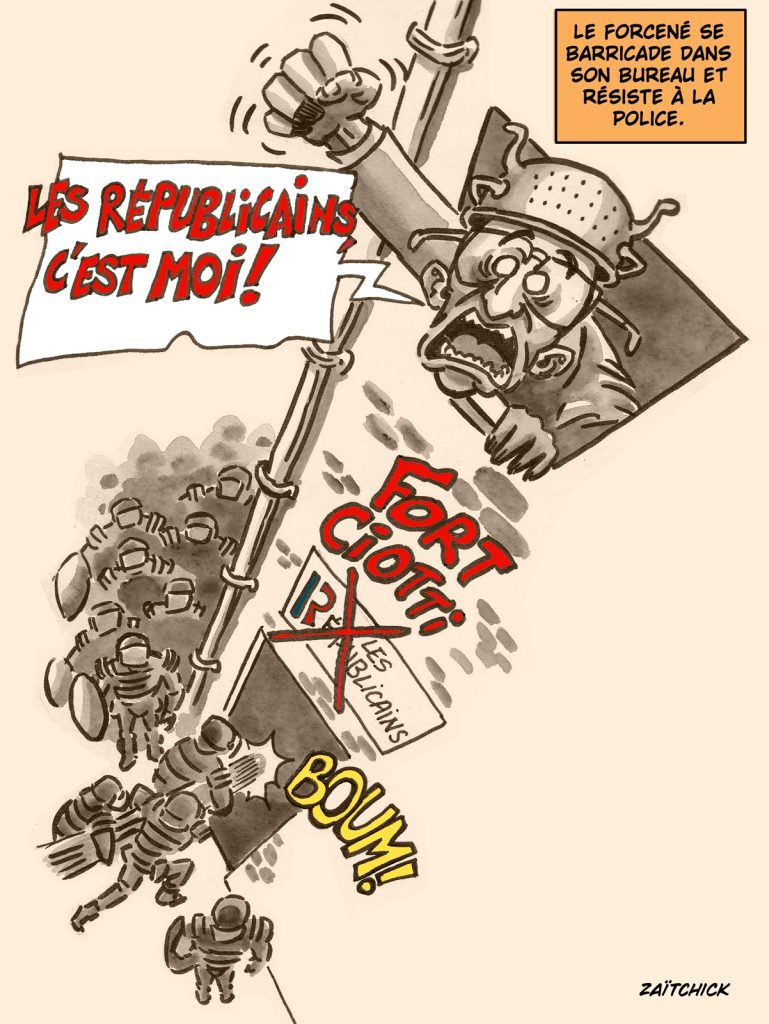 dessin presse humour ralliement Éric Ciotti image drôle Rassemblement National