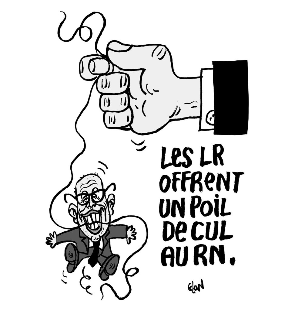 dessin presse humour législatives ralliement Éric Ciotti image drôle Rassemblement National