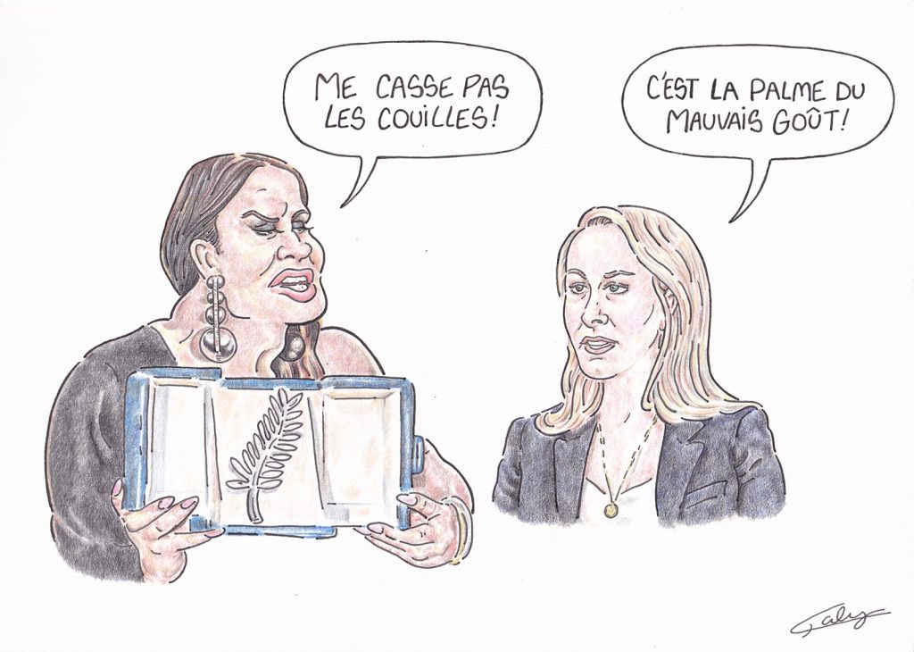 dessin presse humour Marion Maréchal image drôle prix interprétation féminine Karla Sofia Gascon