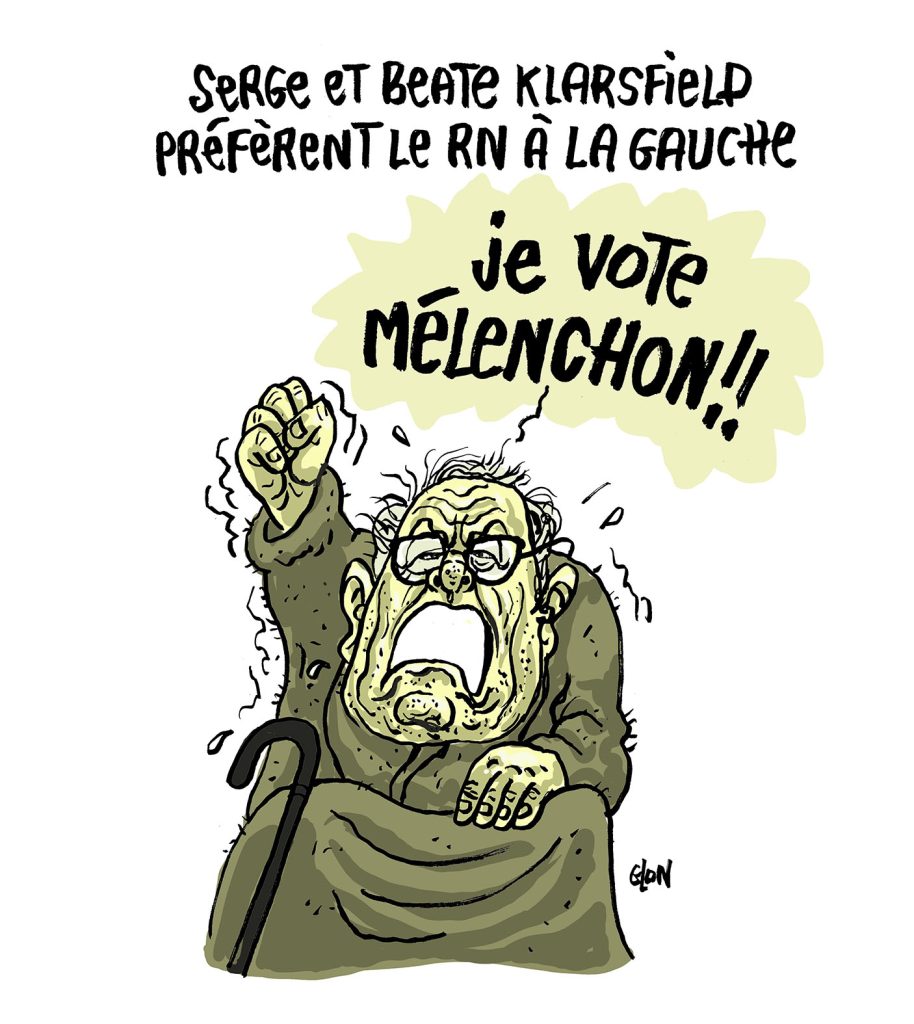 dessin presse humour élections législatives image drôle Serge Klarsfeld