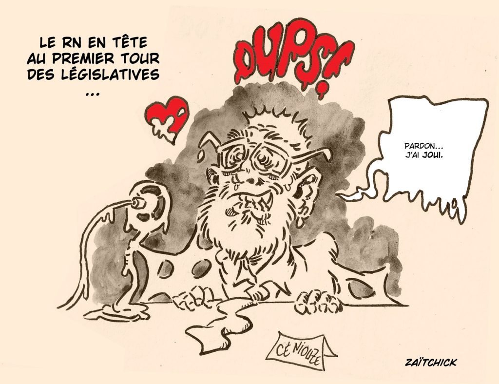 dessin presse humour législatives anticipées image drôle Pascal Praud