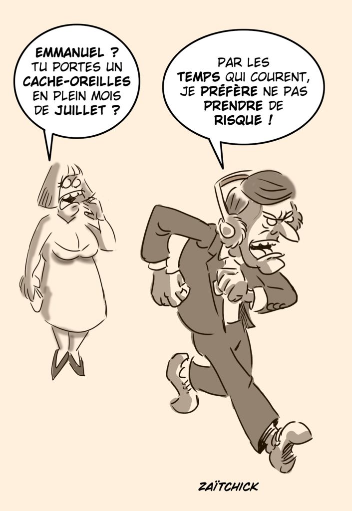 dessin presse humour Emmanuel Macron image drôle tentative d’assassinat Donald Trump
