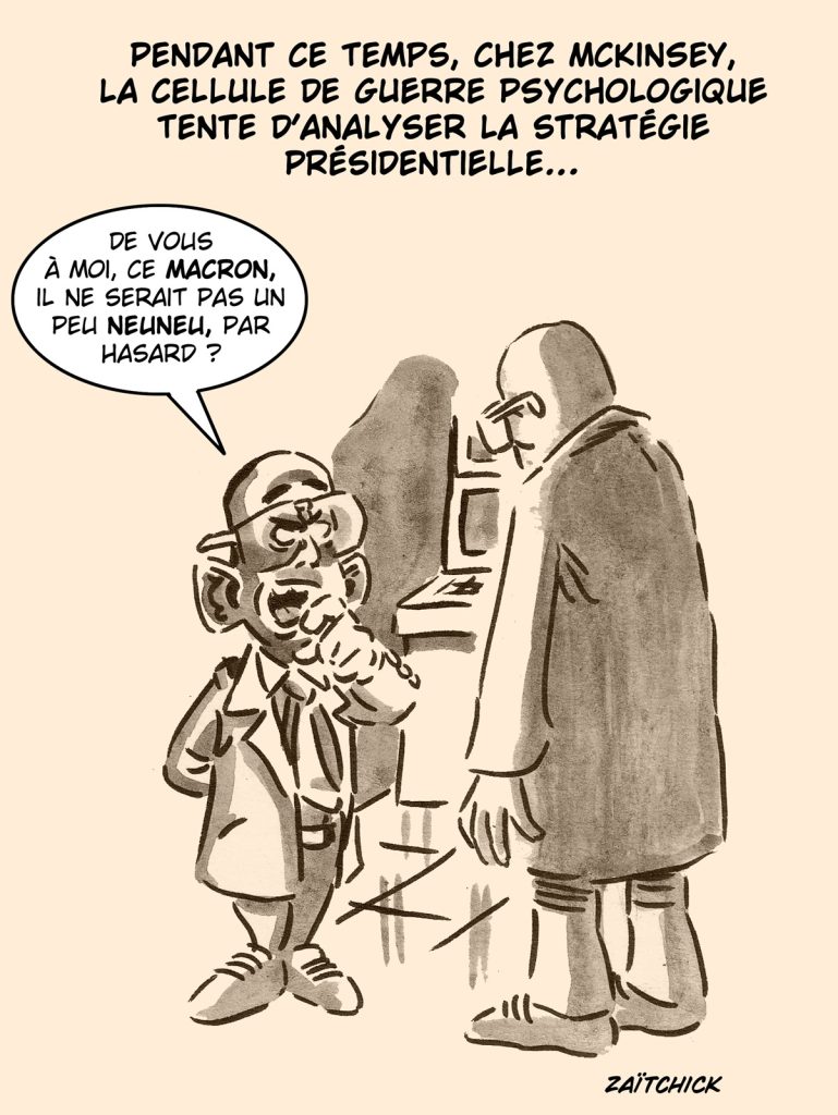 dessin presse humour législatives anticipées image drôle stratégie Macron