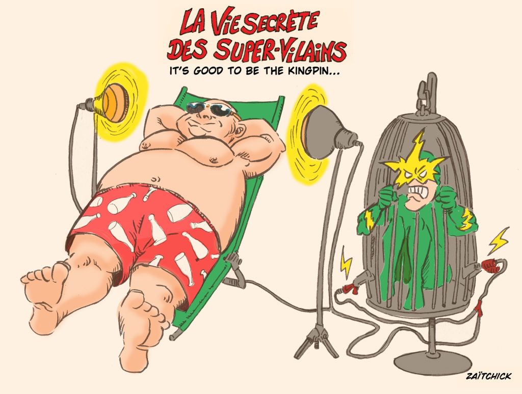 dessin presse humour super-vilains image drôle Kingpin