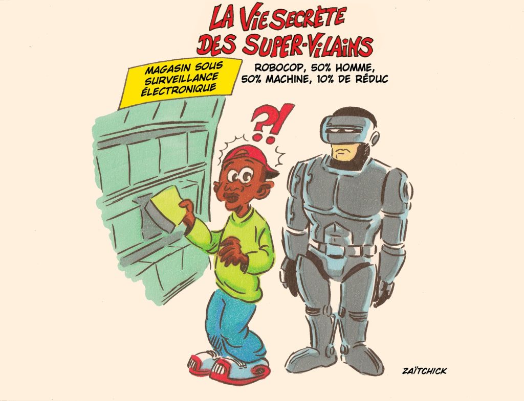 dessin presse humour super-vilains image drôle Robocop