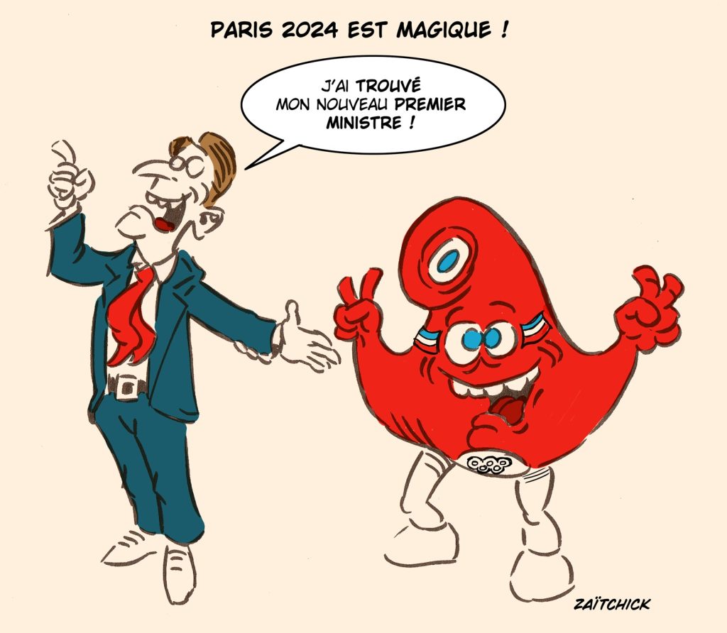 dessin presse humour Phryges Emmanuel Macron image drôle premier ministre