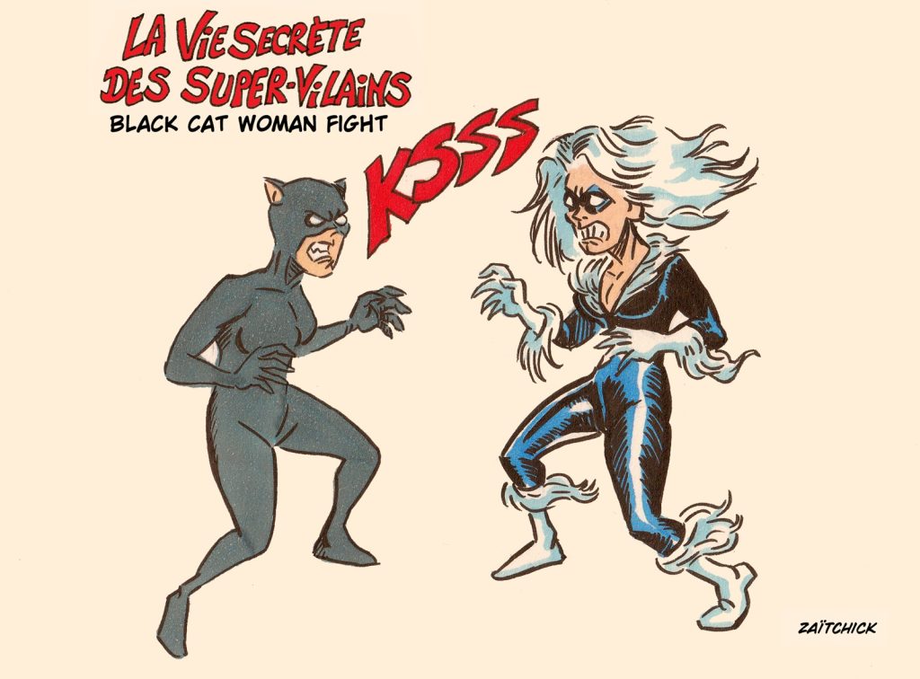 dessin presse humour super-vilains image drôle Catwoman Black Cat