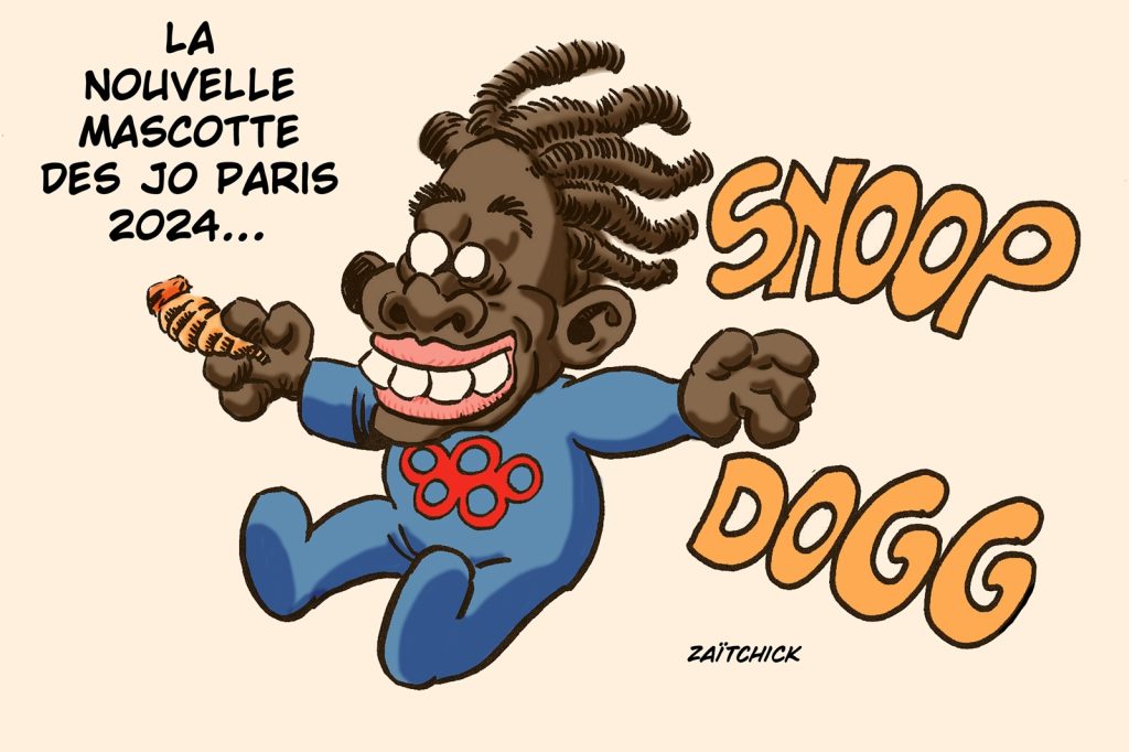 dessin presse humour mascotte Jeux Olympiques Paris 2024 image drôle Snoop Dogg