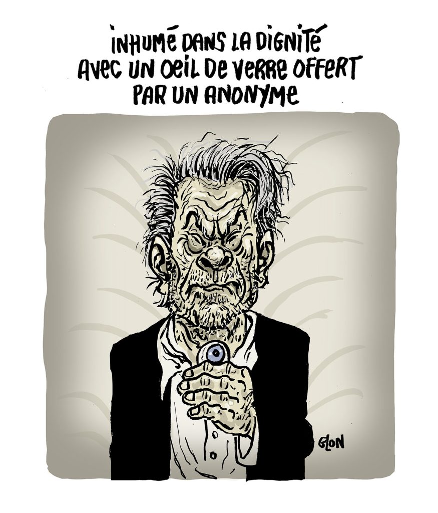 dessin presse humour Jean-Marie Le Pen image drôle décès Alain Delon