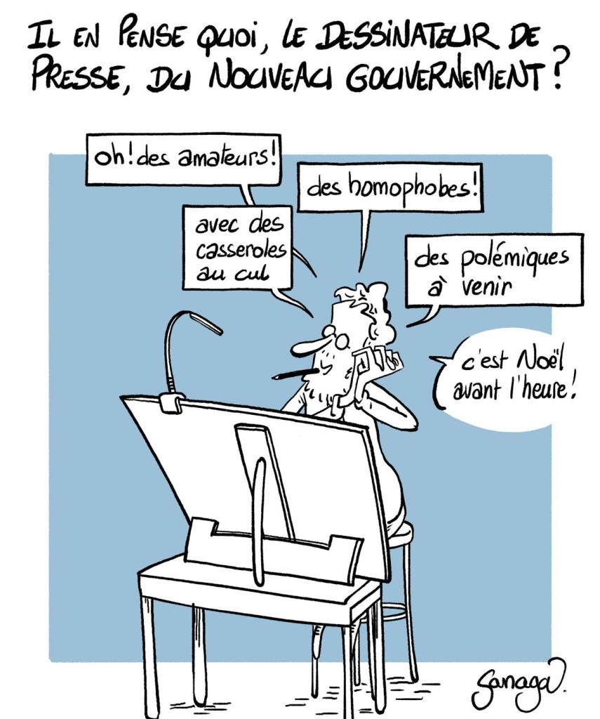 dessin presse humour dessinateur presse image drôle gouvernement Barnier