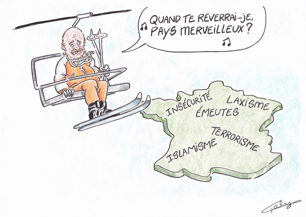 dessin presse humour décès Michel Blanc image drôle pays merveilleux