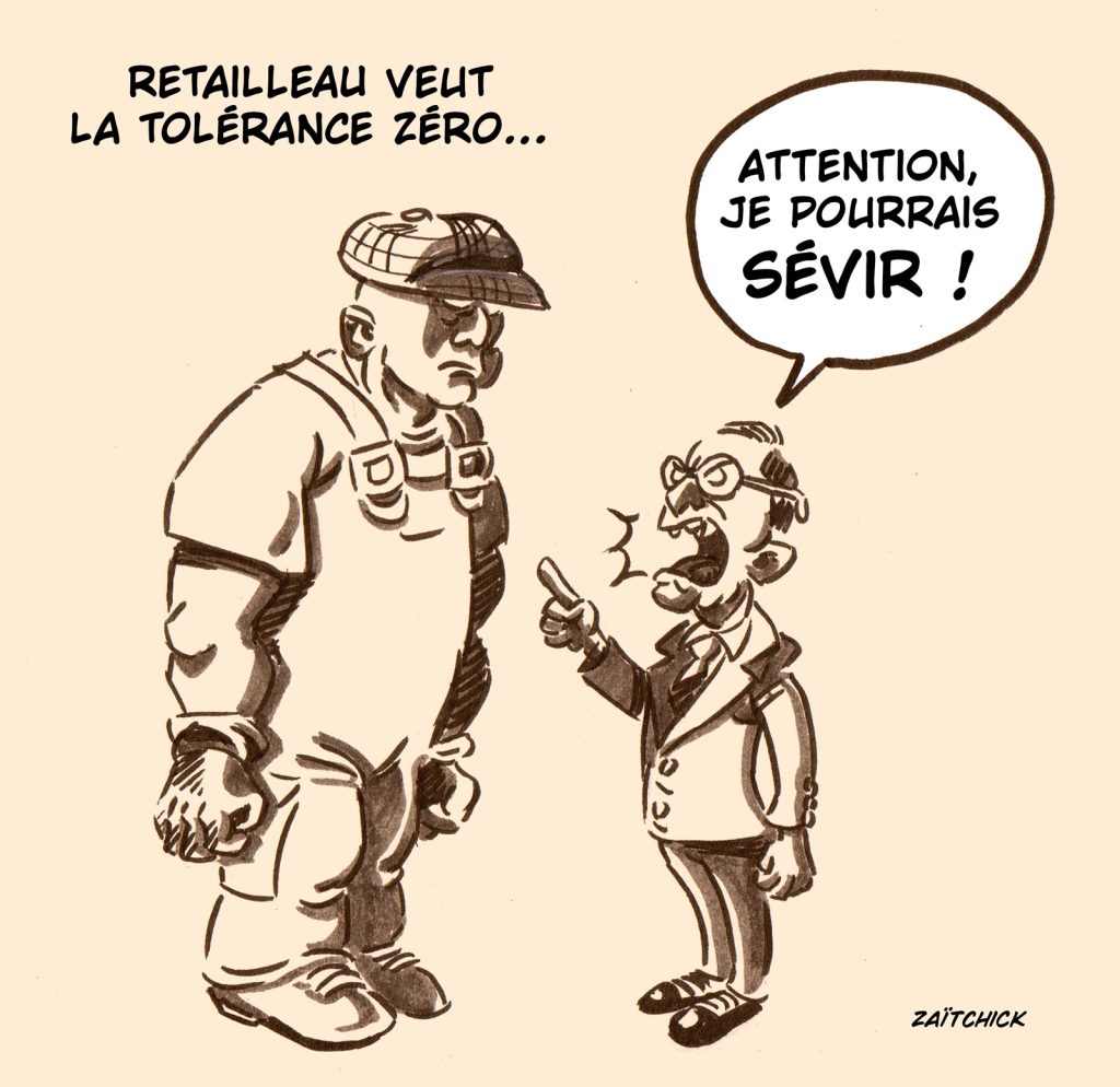 dessin presse humour Bruno Retailleau image drôle manifestation agriculteur