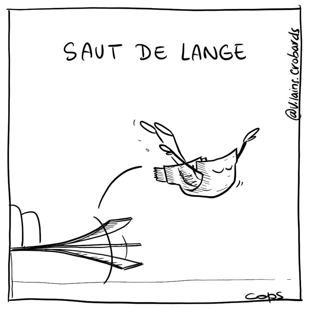 gag image drôle saut de l’ange dessin blague humour saut de lange